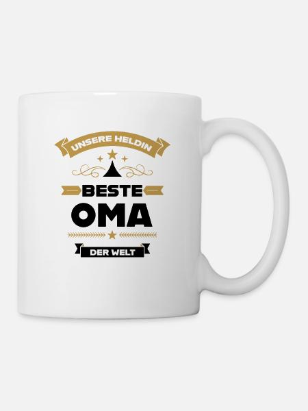 Beste Oma der Welt Großmutter Oma Geschenk Rente - Tasse - Weiß