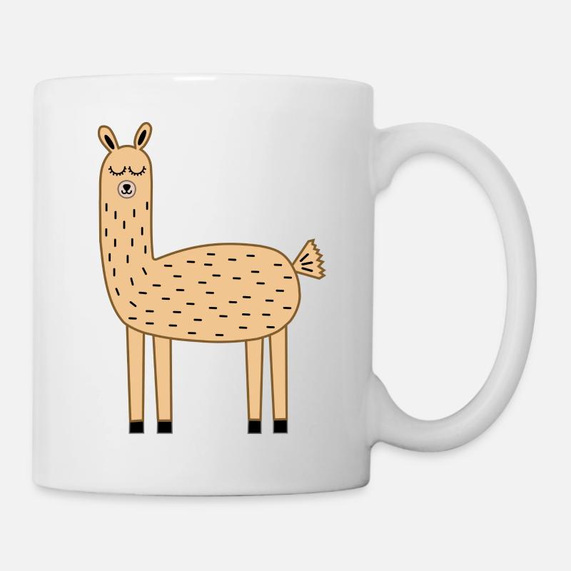 Lama Llama brun - Mug blanc - blanc