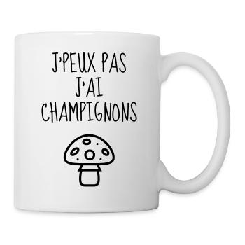Mushroom / Champignon / Pilz / Picking - Mug - white - Right