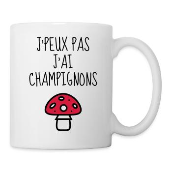 Mushroom / Champignon / Pilz / Picking - Mug - white - Right