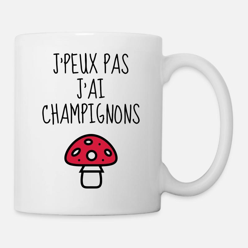 Chasse aux champignons / Champignon / Cueillette - Mug blanc - blanc