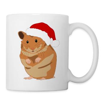 Hamster de Noël cadeau de hamster de Noël - Mug blanc - blanc - Droite