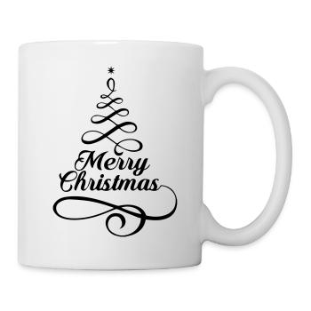 Merry Christmas and Happy New Year - Tasse - Weiß - Rechts