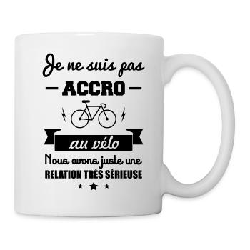 pas accro au vélo,cadeau cyclisme,cycliste - Mug blanc - blanc - Droite