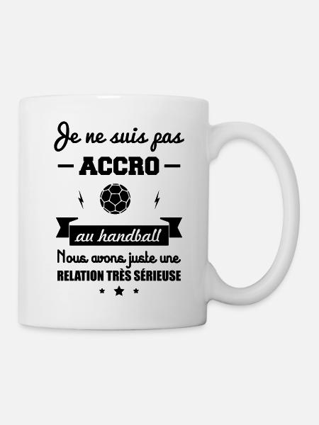 pas accro au handball, handballeur - Mug blanc - blanc