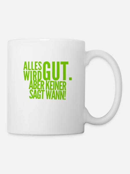 positiv denken - Tasse - Weiß