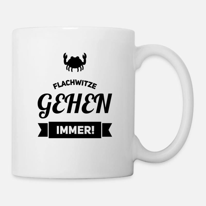 Flachwitze - Tasse - Weiß