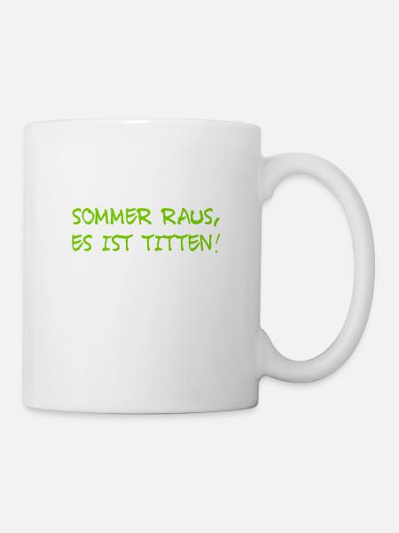Macho mit Humor - Tasse - Weiß