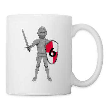 Chevalier 6ème anniversaire - Mug blanc - blanc - Droite