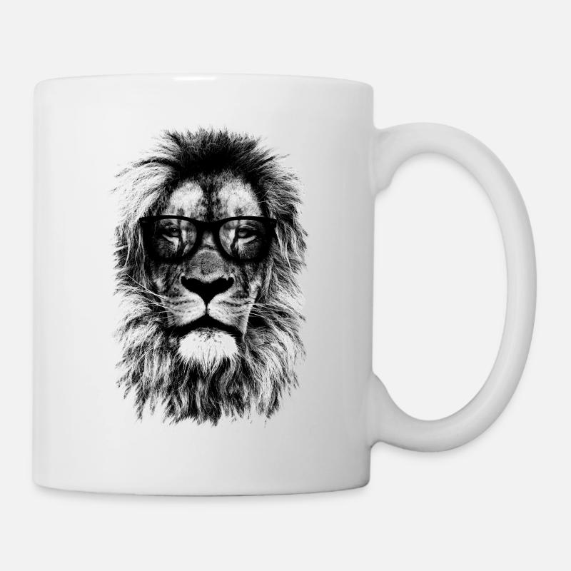 Lion de hipster - Mug blanc - blanc