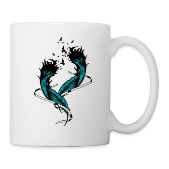 Feathers Mystical Magical Fantasy Nature Birds - Mug - white - Right
