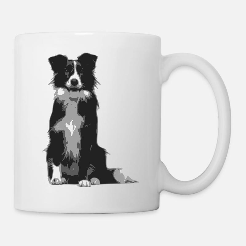 Border Collie Silhoette - Tasse - Weiß