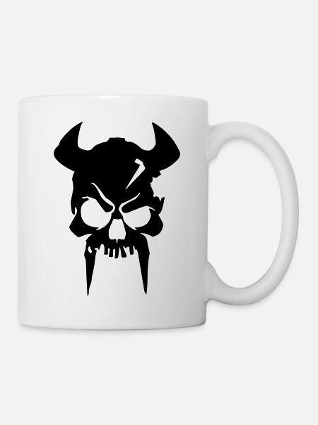 viking skeleton - Tasse - Weiß