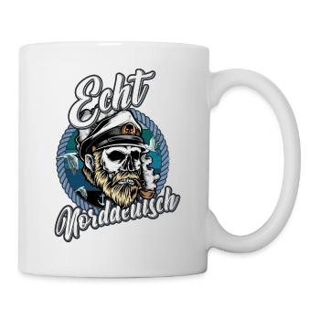 Echt Norddeutsch Shirt bedruckt - Tasse - Weiß - Rechts