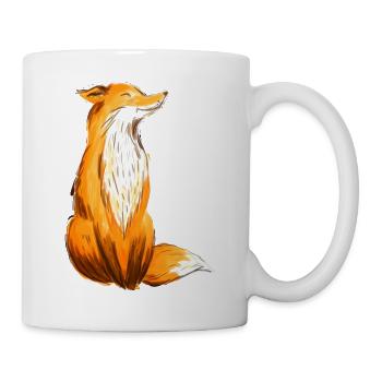 Fox sitting - Mug - white - Right
