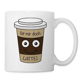 'Ist mir doch Latte' - Tasse - Weiß - Rechts