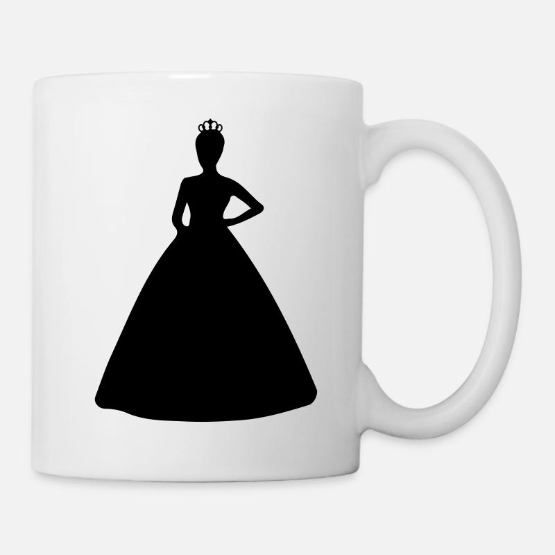prinzessin silhouette - Tasse - Weiß
