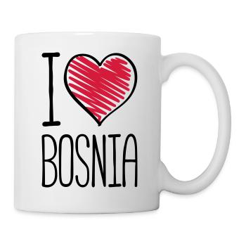 i love bosnia design - Tasse - Weiß - Rechts