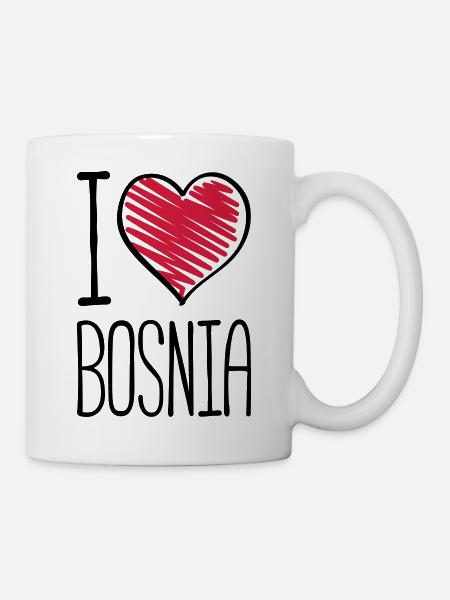 i love bosnia design - Tasse - Weiß
