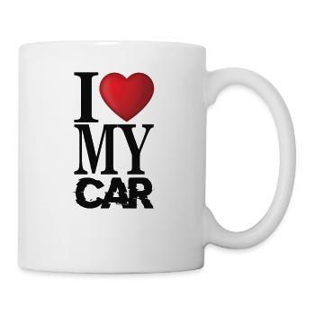 J'AIME MA VOITURE t-shirt cadeau voiture amour humour - Mug blanc - blanc - Droite