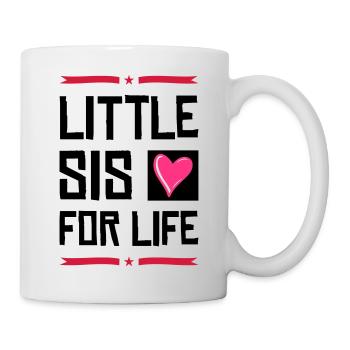 little sis for life heart - Tasse - Weiß - Rechts