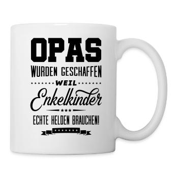 opas wahre helden - Tasse - Weiß - Rechts