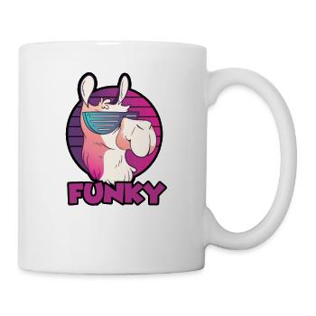 Funky - cooler Lama - Tasse - Weiß - Rechts