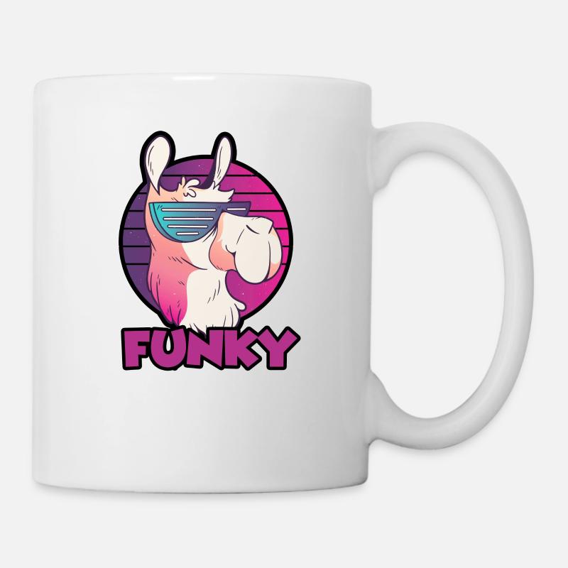 Funky - cool lama - Mug blanc - blanc