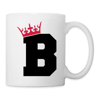 buchstabe_b_king_02 - Tasse - Weiß - Rechts