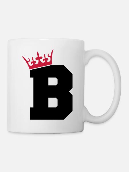 buchstabe_b_king_02 - Tasse - Weiß
