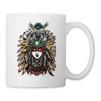 Indianer - Tasse - Weiß - Rechts
