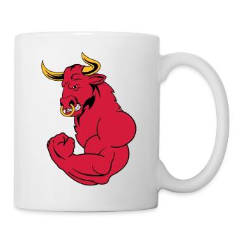 starker_stier_02 - Tasse - Weiß - Rechts