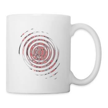 Vagues rouges noires - Mug blanc - blanc - Droite