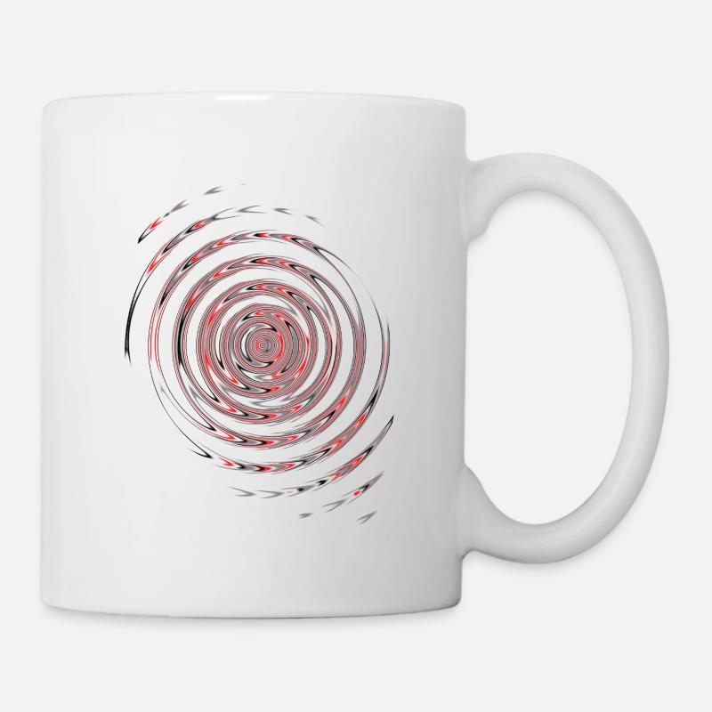 Vagues rouges noires - Mug blanc - blanc