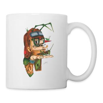 Grasshopper with glasses - Mug - white - Right
