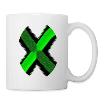 Neon Schwarz X - Tasse - Weiß - Rechts