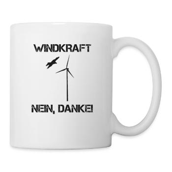 Klimawandel Windrad Vogel Natur Demo Umwelt - Tasse - Weiß - Rechts