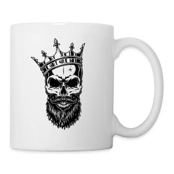 Skull skull with crown - Mug - white - Right