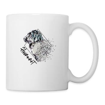 Hovawart Hundekopf Label Hund Hundebesitzer - Tasse - Weiß - Rechts