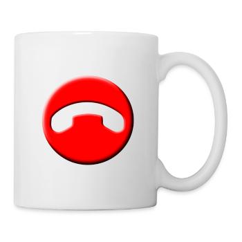 Téléphone portable smartphone smartphone raccrocher symbole icône Gesp - Mug blanc - blanc - Droite