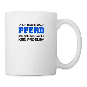 Pferd Manege reiten Hobby Sattel Verein zügel - Tasse - Weiß - Rechts
