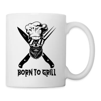 BBQ Skull - Tasse - Weiß - Rechts