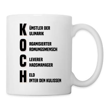 Koch - Eigenschaften des Wortes Koch - Tasse - Weiß - Rechts