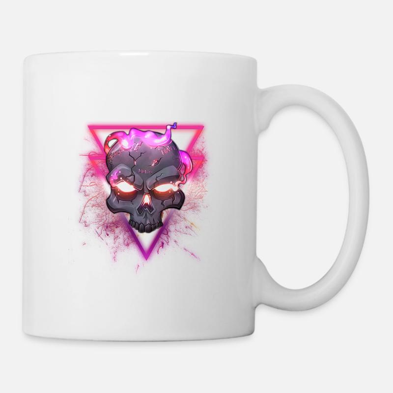 Skull in triangle - Tasse - Weiß