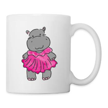 Pink Hippo - Tasse - Weiß - Rechts