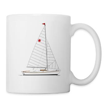 Hansa Jolle Riss - Tasse - Weiß - Rechts