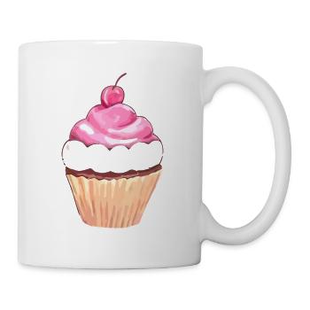 Cupcake à la cerise - Mug blanc - blanc - Droite