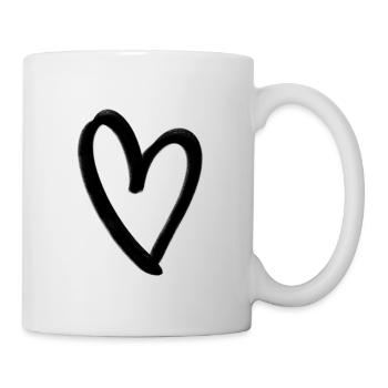 Cœur Amour - Mug blanc - blanc - Droite