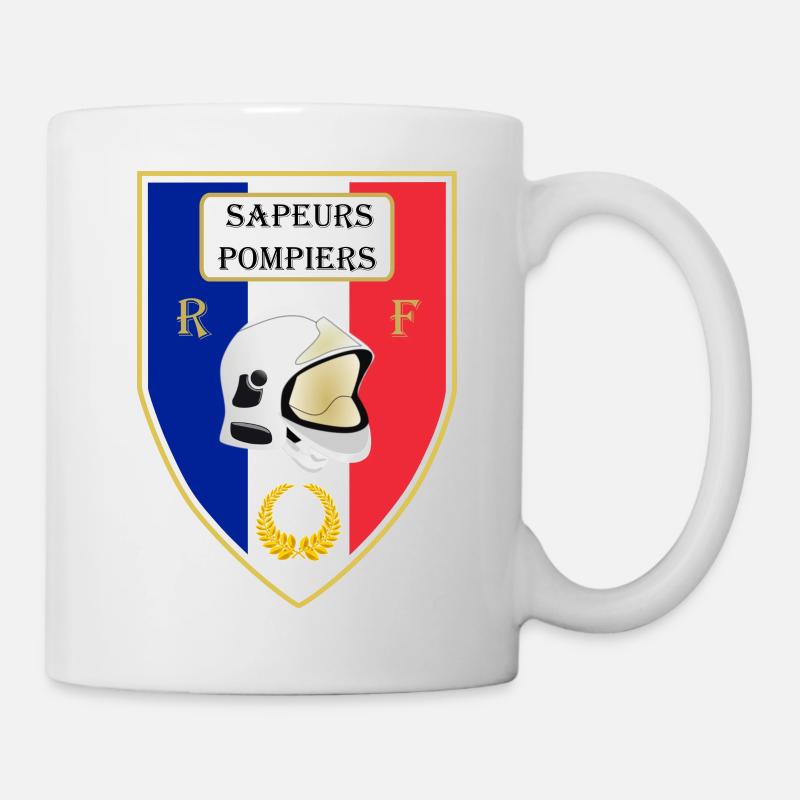 Ecusson Sapeurs Pompiers - Mug blanc - blanc