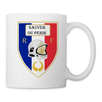 Ecusson Sauver ou Perir - Mug blanc - blanc - Droite